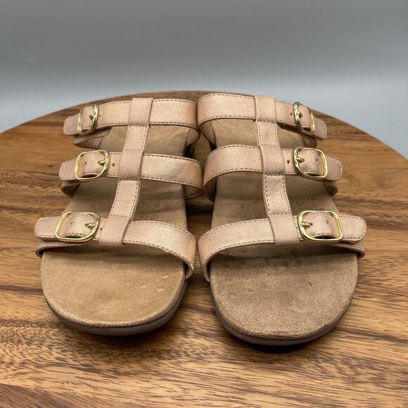 Vionic Misa Sandals Womens Size 8 Rose Gold Casual Comfort Walking Shoes Slides - Picture 2 of 8